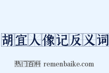 胡宜人像记反义词是什么意思的图片